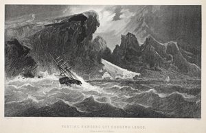 Afscheid van Trossen bij Godsend Ledge, illustratie uit De tweede Grinnell Expeditie op Zoek naar Sir John Franklin, 1856
