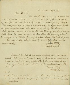 Brief aan Frederick Saugrain van Eliza Kennerly, 24 december 1841