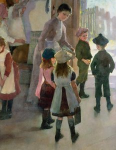 School is uit, 1889 (detail)