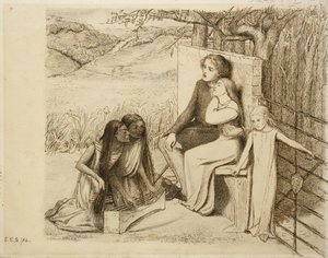 Twee Geliefden, 1854 door Elizabeth Eleanor Siddal