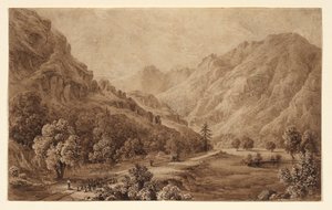 Simplonweg tussen Baveno en Gravellona door Elizabeth Frances Batty
