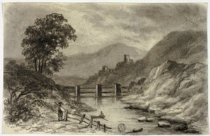 Bergstroom met boot door Elizabeth Murray