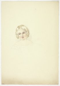 Portret hoofd van een jong meisje