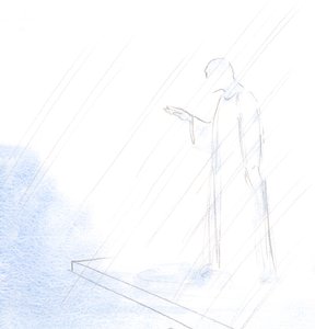 Zoals de priester het heilige kruisteken maakte en ons zijn zegen gaf, zo deed ook Christus onze Hogepriester door Elizabeth Wang