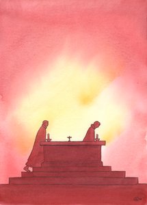 Naarmate de jaren verstrijken, verlaat de ene priester het altaar en volgt een andere in zijn voetsporen om het Heilige Offer aan te bieden door Elizabeth Wang