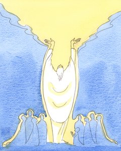 Omdat Jezus Christus God is en mens, en aanwezig onder ons tijdens de mis door Elizabeth Wang