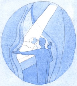 Door onze vurige gebeden tot Onze Heilige Vrouwe is het alsof we de strengen van de duisternis opzij houden om het licht van de hemel op de behoeftigen te laten schijnen.