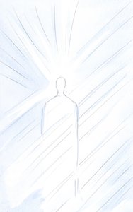 Christus, Werkelijk Mens, voor jou, is opgestaan en leeft. Contempleer dezelfde Christus, Goddelijke Zoon, majestueus door Elizabeth Wang