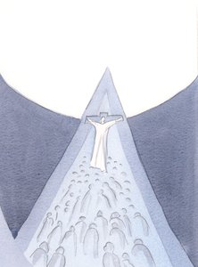 Christus, door Zijn Lijden, dood, Verrijzenis en Hemelvaart, maakte een weg naar de Hemel - een weg die wij kunnen volgen. door Elizabeth Wang