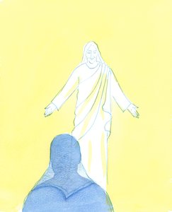 Christus keek me aan met immense liefde en tederheid, terwijl ik mijn berouw en liefde uitdrukte