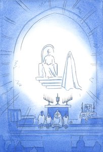 Christus is verheven boven ons, in glorie, bij onze Novene en Zegen, wat als een hemels feest is. Onze moeder Maria staat vreugdevol dichtbij door Elizabeth Wang