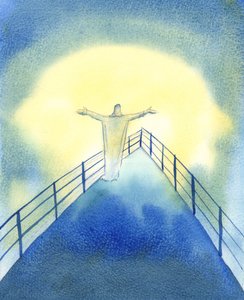 Christus is bij Zijn Kerk, tijdens het Heilig Offer van de Mis, biddend namens ons door Elizabeth Wang
