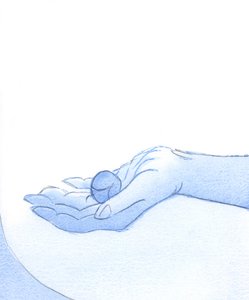 Christus kijkt met tevredenheid naar het leven van iemand die verzoend is, die als een onberispelijke vrucht is