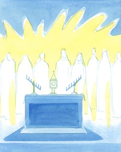 Christus houdt ervan om Zijn vrienden verfrissing en nieuwe moed te brengen door Zijn Werkelijke Aanwezigheid in het Heilig Sacrament door Elizabeth Wang