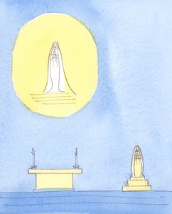 De Heilige Moeder Maria van Christus verdiende geëerd te worden