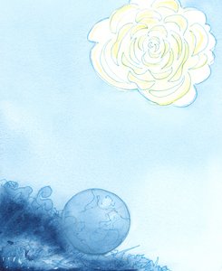De hemel werd voorgesteld als een enorme bloem, in het hart waarvan een prachtig, geurig, verblindend heiligdom was door Elizabeth Wang