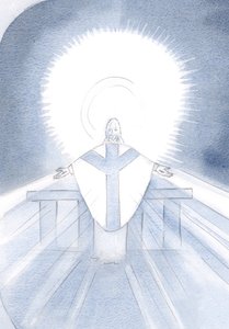 Ik zag Christus in majesteit bij de Mis door Elizabeth Wang