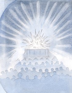 Ik zag het witte vuur van het offer op het altaar en de stralende glorie van het ware offer van Christus door Elizabeth Wang