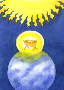 Jezus Christus is God-geworden-mens; toch kwam Hij niet in macht naar de aarde, maar als een hulpeloze baby