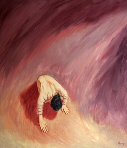 Jezus bidt in doodsangst tot zijn Hemelse Vader in de Hof van Getsemane door Elizabeth Wang