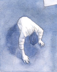 Jezus bidt in doodsangst tot zijn hemelse Vader in de Hof van Getsemane door Elizabeth Wang