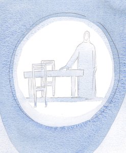 Jezus glimlachte naar mij en wees naar een tafel en twee stoelen, omdat Hij op mij wachtte om met mij te dineren, ondanks mijn afleidingen