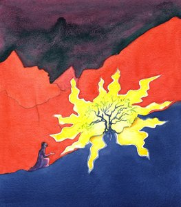 Mozes en de brandende struik