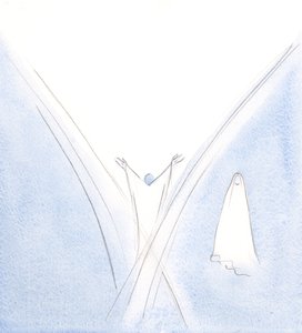 Onze Gezegende Vrouwe was een levend tabernakel voor Christus, maar ik zag haar aan de zijkant staan, hoofd gebogen in nederigheid door Elizabeth Wang