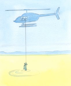 Mensen worden geholpen door onze voorbede voor hen in gebed, net zo zeker als een wanhopig persoon die vastzit in drijfzand wordt geholpen door vrienden die hem met een lier naar veiligheid brengen vanuit een helikopter
