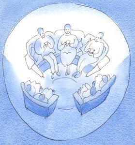 Gebed kan zijn als een bijeenkomst van leden van een gelukkige, verenigde familie die na een drukke dag samen in gezelschap stilte zitten