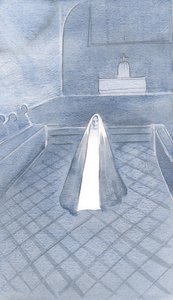 Zij die puur is zoals Christus, stond tussen deze Dominicaanse monniken in Oxford die voor Haar Zoon leven, gebonden door hun drievoudige geloften door Elizabeth Wang