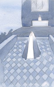 Zij die puur is zoals Christus, stond tussen deze Dominicaanse broeders in Oxford die voor Haar Zoon leven, gebonden door hun drievoudige geloften door Elizabeth Wang