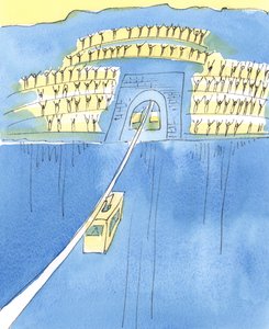 De reis van leven naar dood is als een kabelbaan tussen twee bergen. door Elizabeth Wang