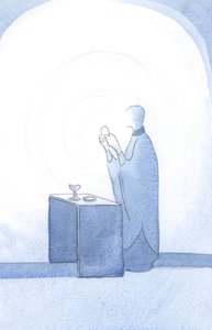 Het licht van Christus straalde uit bij de Consecratie door Elizabeth Wang