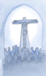Het offer dat Christus van zichzelf aan de Vader brengt is eeuwig, voor de redding van allen die hun vertrouwen in Hem stellen door Elizabeth Wang