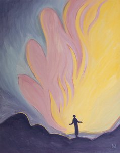 Door de gave van contemplatie kan een ziel een glimp opvangen van het ontzagwekkende vuur van liefde dat de Heilige Drie-eenheid is door Elizabeth Wang