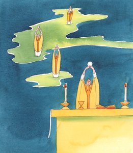 Waar een katholieke priester het Heilige Offer van de Mis opdraagt, is Jezus Christus aanwezig bij Zijn Volk door Elizabeth Wang