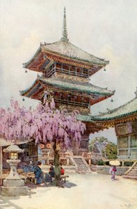 Wistaria, Kyomidzu (kleurenlitho)