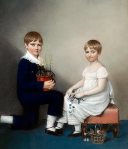 Charles (zes jaar) en Catherine Darwin