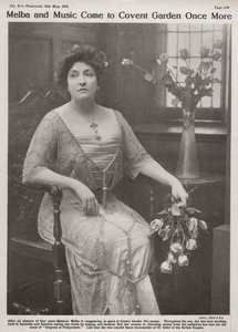 Dame Nellie Melba, Australische operazangeres door Elliott and Fry Photography Studio