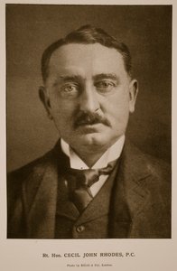 Rt Hon Cecil Rhodes, P.C. (sepia foto) door Elliott und Fry Studio