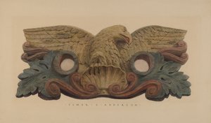 Slanghouder met Brandweerembleem door Elmer G. Anderson