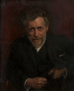Portret Professor Edmund von Hellmer door Emanuel Baschny