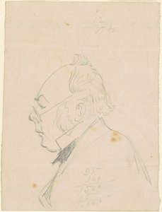 Profiel van een Man door Emanuel Gottlieb Leutze