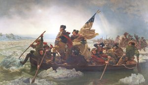 Washington steekt de Delaware over; Kerstmis 1776; eind 19e eeuw