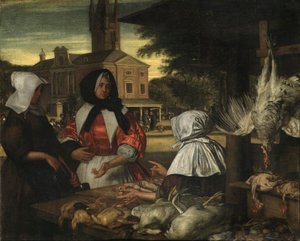 De vogelmarkt, Amsterdam, c.1660-70