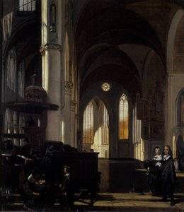 Het Interieur van een Gotische Kerk