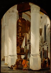 De Nieuwe Kerk in Delft met het graf van Willem de Zwijger, ca. 1650-51