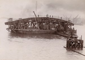 Bouw van de Vauxhall Bridge, Londen, 1903-1904