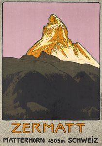 Poster die Zermatt, Zwitserland adverteert